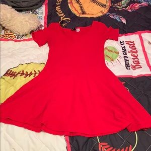 red dress